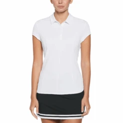 Original Penguin Women's Cap Sleeve Directional Golf T-Shirt In Bright White