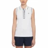 Original Penguin Women's Veronica Sleeveless Golf Polo Shirt In Bright White