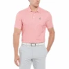 Original Penguin All-Over Pete Print Golf Polo Shirt In Strawberry Pink