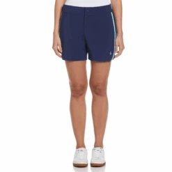 Original Penguin Women's Contrast Seam Golf Shorts In Astral Night