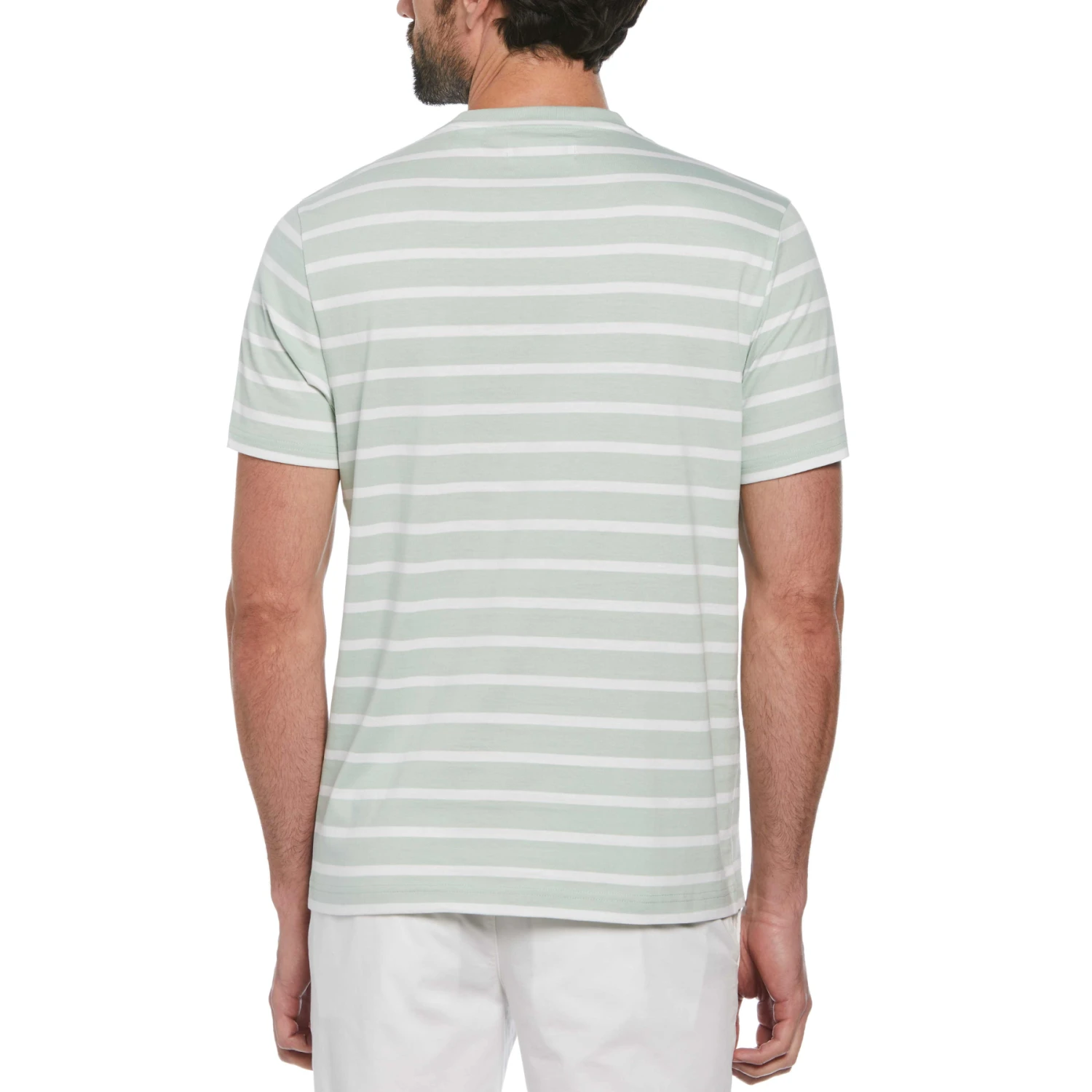 Original Penguin Organic Cotton Breton Striped T-Shirt In Silt Green 4 Original Penguin Organic Cotton Breton Striped T-Shirt In Silt Green - Image 2