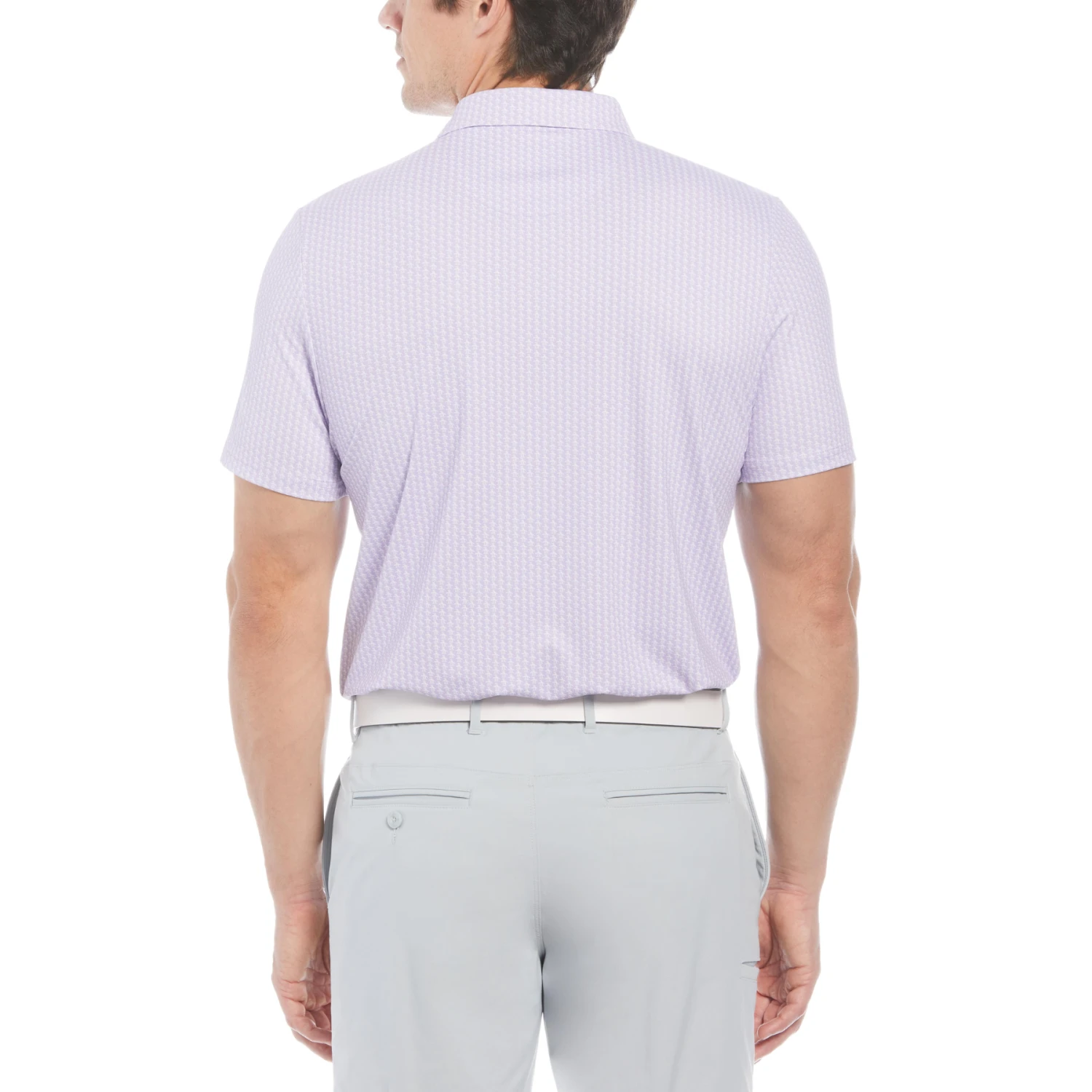 Original Penguin All-Over Pete Print Golf Polo Shirt In Lavender 4 Original Penguin All-Over Pete Print Golf Polo Shirt In Lavender - Image 2