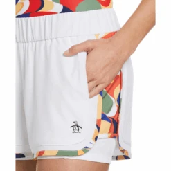 Original Penguin Women's Abstract Print Essential Solid Tennis Short In Bright White -Outlet New Polo Shirt Store 2 8e147e98 cc40 4704 af72 738926c63f07
