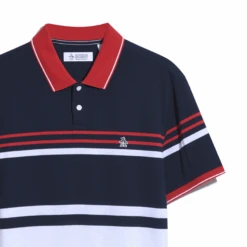 Original Penguin Jacquard Honeycomb Stripe Pattern Short Sleeve Polo Shirt In Bright White -Outlet New Polo Shirt Store 3 eea3d3a7 a781 4b65 9119 61e6d055f71a