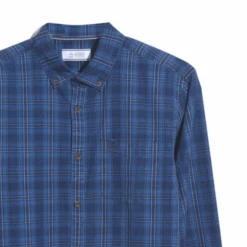 Original Penguin Cotton Indigo Plaid Print Long Sleeve Button-Down Shirt In Dark Sapphire -Outlet New Polo Shirt Store 4 7b4f64bf 89a2 4297 937b 04a21793f832