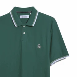 Original Penguin Organic Cotton Pique Short Sleeve Polo Shirt With Tipped Collar In Antique Green -Outlet New Polo Shirt Store 5 febc88cd baa2 4a17 9758 4204ef6052fa