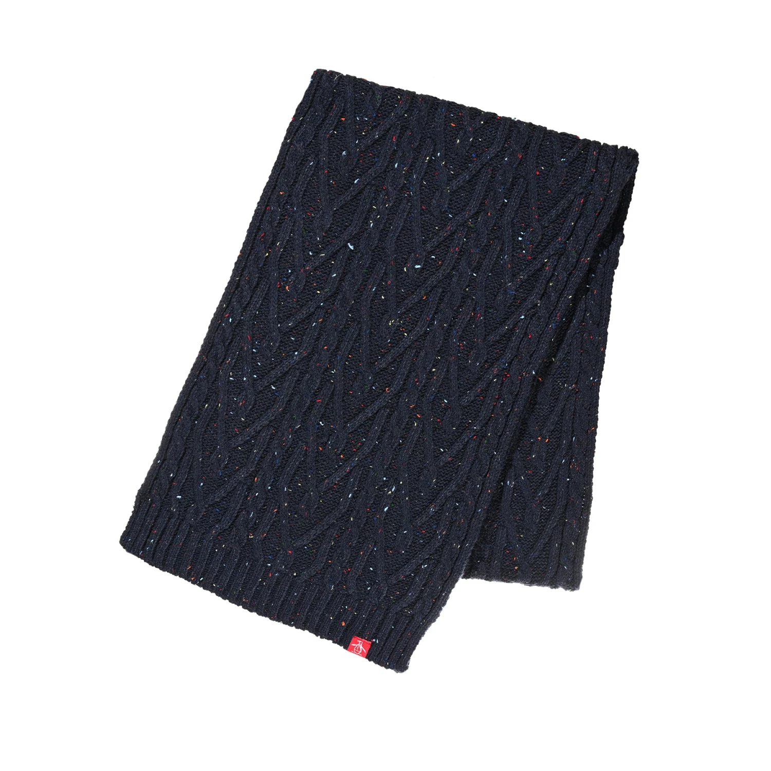 Original Penguin Fairlop Cable Knit Scarf In True Blue 4 Original Penguin Fairlop Cable Knit Scarf In True Blue - Image 2