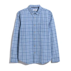 Original Penguin Cotton Indigo Plaid Print Long Sleeve Button-Down Shirt In Spring Lake 10 Original Penguin Cotton Indigo Plaid Print Long Sleeve Button-Down Shirt In Spring Lake -Outlet New Polo Shirt Store OPWS2411 422