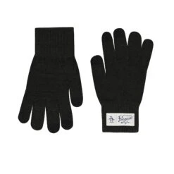 Original Penguin Nathan Classic Knit Glove In Black In Black