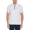 Original Penguin Piped Performance Quarter Zip Tennis Polo Shirt In Bright White
