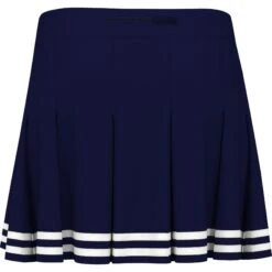 Original Penguin Women's 13" Contrast Hem Pleated Tennis Skort In Black Iris/Bright White -Outlet New Polo Shirt Store cxb9ztcru7ntcxsxbkqg