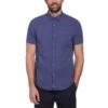Original Penguin Cotton Dobby Basketweave Textured Short Sleeve Button-Down Shirt In Blue Indigo 1 Original Penguin Cotton Dobby Basketweave Textured Short Sleeve Button-Down Shirt In Blue Indigo -Outlet New Polo Shirt Store d4o9mit55kz3qjdbug5d