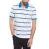 Original Penguin Birdseye Pique Striped Pattern Polo Shirt In Bright White -Outlet New Polo Shirt Store djlvu54lbuzyqraeciv2