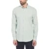 Original Penguin Ecovero Oxford Stretch Long Sleeve Shirt In Silt Green