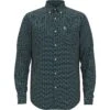 Original Penguin Long Sleeve All Over Print Poplin Shirt In Dark Sapphire