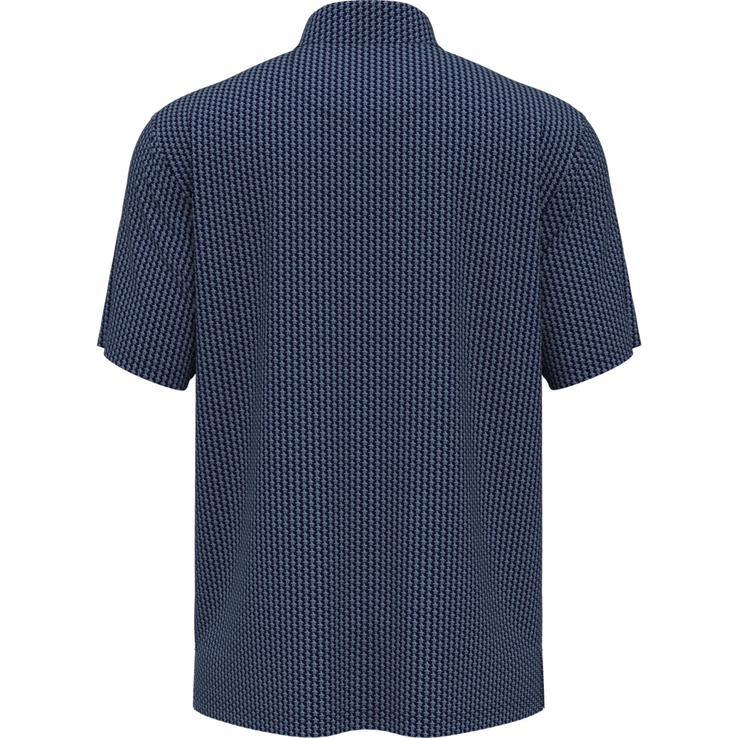 Original Penguin Allover Pete Print Short Sleeve Golf Polo Shirt In Black Iris 5 Original Penguin Allover Pete Print Short Sleeve Golf Polo Shirt In Black Iris - Image 3