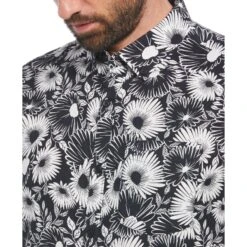 Original Penguin Ecovero Floral Print Short Sleeve Button-Down Shirt In Dark Sapphire -Outlet New Polo Shirt Store fh5ltj2xvegqzerhf0ad