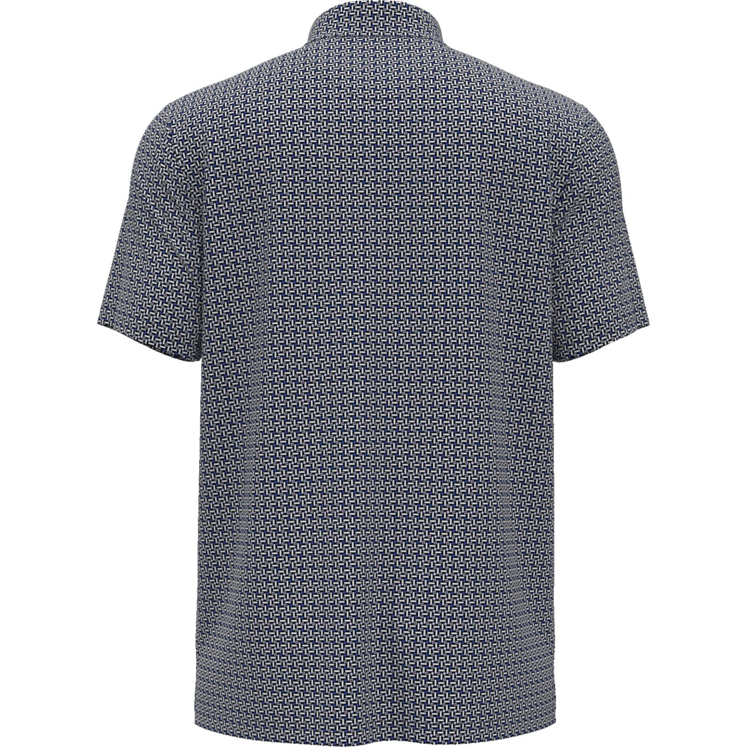 Original Penguin Original Geometric Print Short Sleeve Golf Polo Shirt In Caviar 4 Original Penguin Original Geometric Print Short Sleeve Golf Polo Shirt In Caviar - Image 3