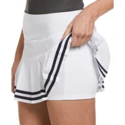 Original Penguin Women's 13" Contrast Hem Pleated Tennis Skort In Bright White -Outlet New Polo Shirt Store g4hgmyp4dwd8kynys5sq