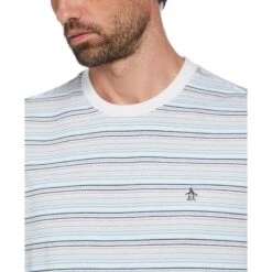 Original Penguin Coolmax® Blend Stripe T-Shirt In Bright White -Outlet New Polo Shirt Store hkzc7nunuearztudrwkz