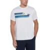 Original Penguin 80S Stripe Graphic Tennis T-Shirt In Bright White