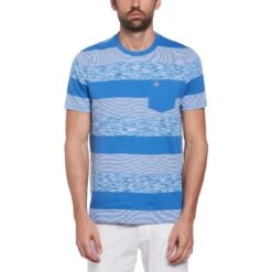 Original Penguin Colour Block T-Shirt In Star Sapphire