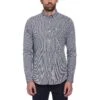 Original Penguin Ecovero Mini Geometric Print Long Sleeve Button-Down Shirt In Dark Sapphire -Outlet New Polo Shirt Store k3bkwosparuywe9qacpd