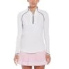 Original Penguin Women's Tennis Quarter Zip Long Sleeve In Bright White -Outlet New Polo Shirt Store kidq4yo0a53rovzyeomd