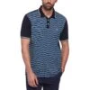 Original Penguin Jacquard Front Interlock Short Sleeve Polo Shirt In Dark Sapphire -Outlet New Polo Shirt Store kpwvj5bg6bmopcpeexpp