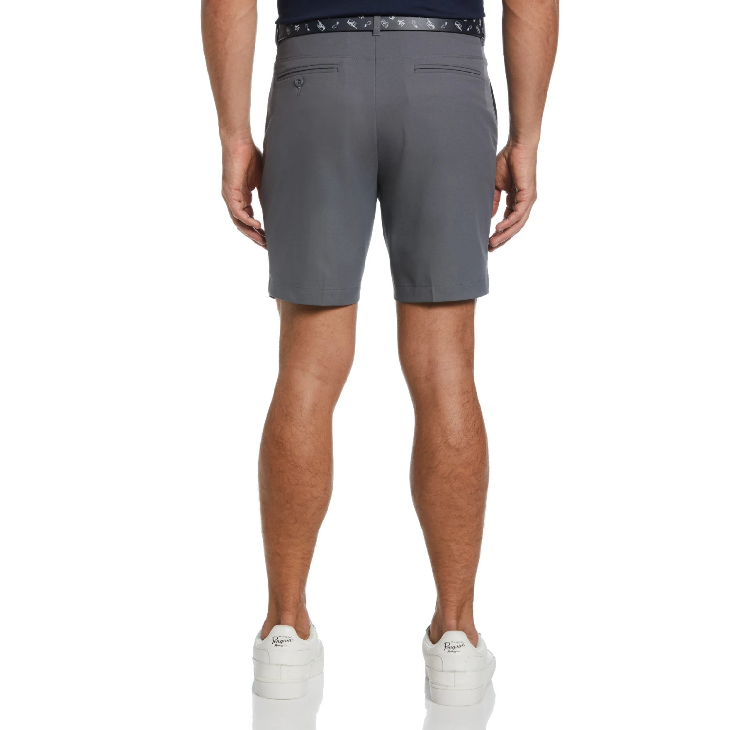 Original Penguin Flat Front Solid Golf Shorts In Quiet Shade 4 Original Penguin Flat Front Solid Golf Shorts In Quiet Shade - Image 2