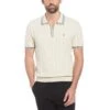 Original Penguin Cashmere-Like Cotton Tipped Short Sleeve Polo Shirt Sweater In Birch