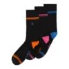 Original Penguin 3 Pack Welt Stripe Multi Ankle Socks In Black 1 Original Penguin 3 Pack Welt Stripe Multi Ankle Socks In Black -Outlet New Polo Shirt Store mspe1831 001 alt7