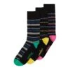 Original Penguin 3 Pack Stripe Design Ankle Socks In Black And Grey 2 Original Penguin 3 Pack Stripe Design Ankle Socks In Black And Grey -Outlet New Polo Shirt Store mspe1984 005 alt7