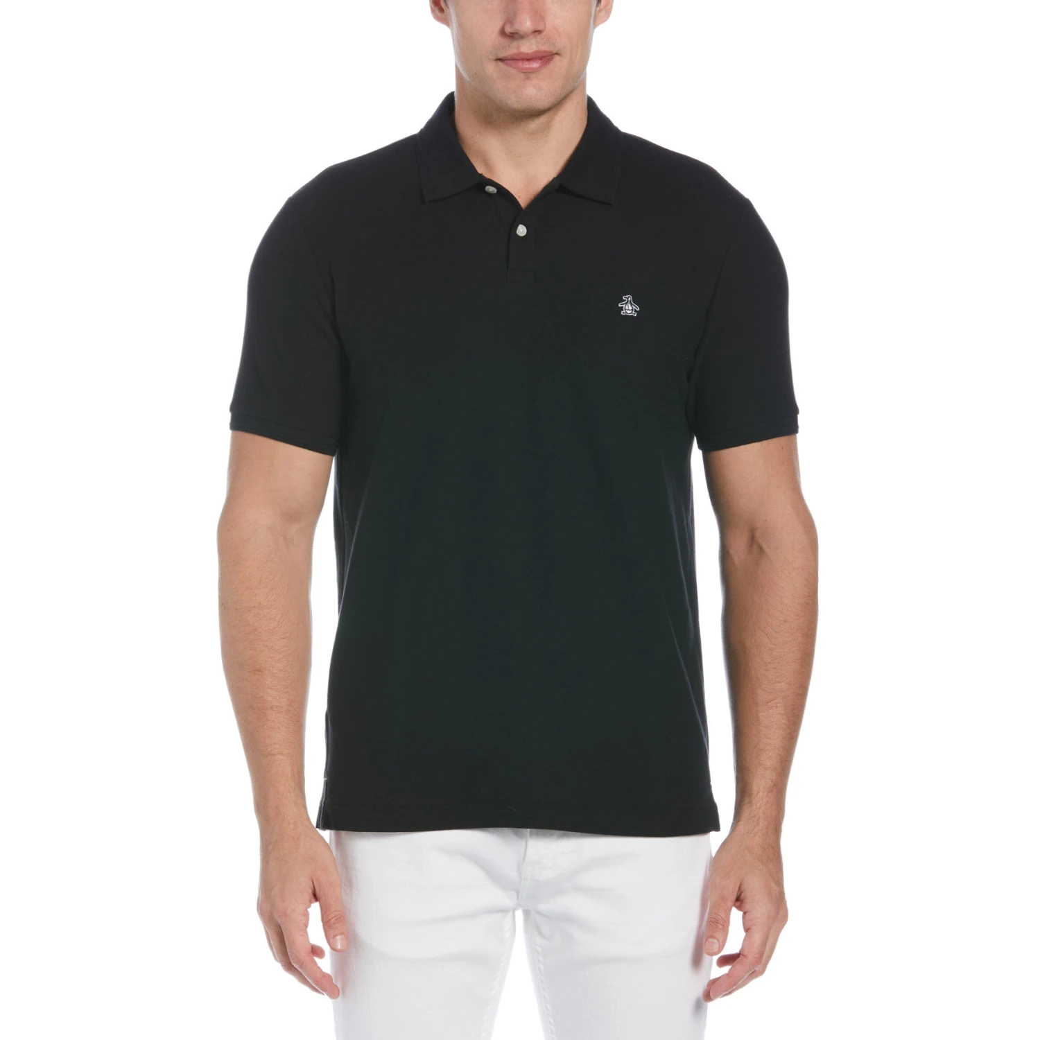 Original Penguin Daddy Organic Cotton Polo Shirt In True Black 3 Original Penguin Daddy Organic Cotton Polo Shirt In True Black
