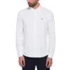 Original Penguin Icons Soft Interlock Long Sleeve Shirt In Bright White