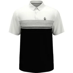 Original Penguin Penguin Stripe Block Print Short Sleeve Golf Polo Shirt In Bright White -Outlet New Polo Shirt Store nvioeaer3lp7puxxbcxl