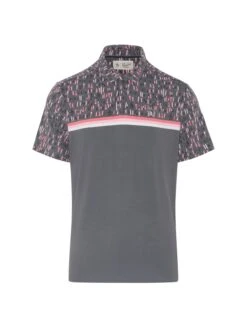 Original Penguin Broken Tees Print Short Sleeve Golf Polo Shirt In Quiet Shade -Outlet New Polo Shirt Store ogkfd033 39 alt7 1 scaled 1