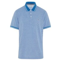 Outlet New Polo Shirt Store 6 Original Penguin Birdseye Pique Tipped Polo Shirt In Star Sapphire