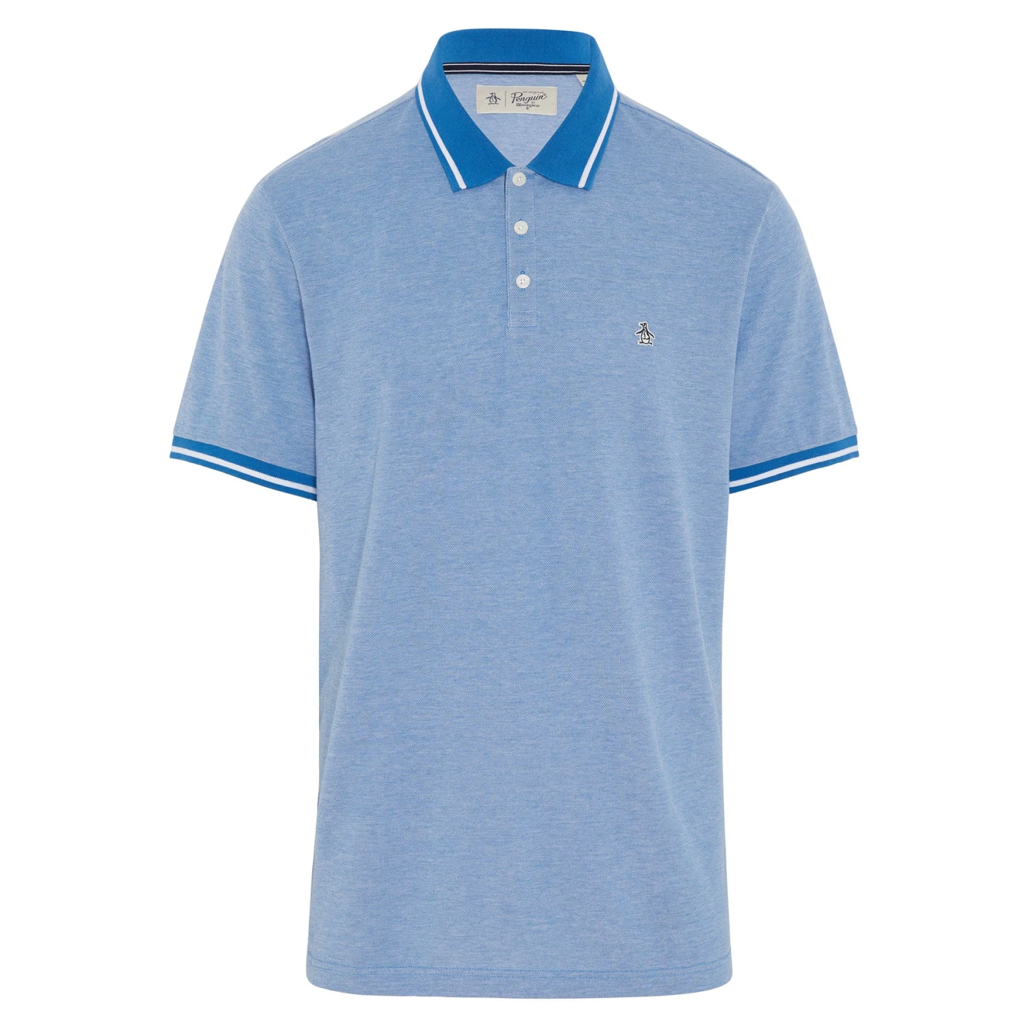 Original Penguin Birdseye Pique Tipped Polo Shirt In Star Sapphire 3 Original Penguin Birdseye Pique Tipped Polo Shirt In Star Sapphire