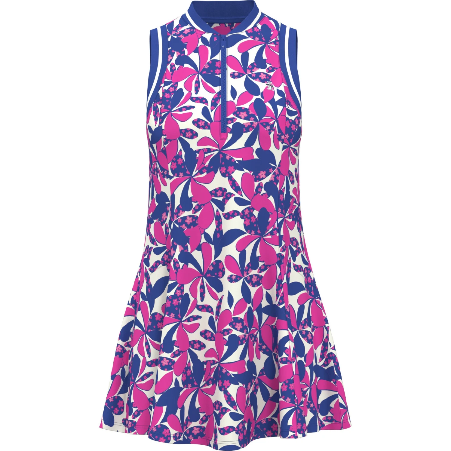 Original Penguin Women's Floral Print Golf Dress In Cheeky Pink 7 Original Penguin Women's Floral Print Golf Dress In Cheeky Pink - Image 5