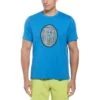 Original Penguin Grid Graphic Tennis T-Shirt In Mediterranian Blue -Outlet New Polo Shirt Store pl31namxb3bu9seaipxq