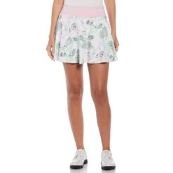 Original Penguin Women's Groovy Pete Print 16" Flounce Golf Skort In Bright White