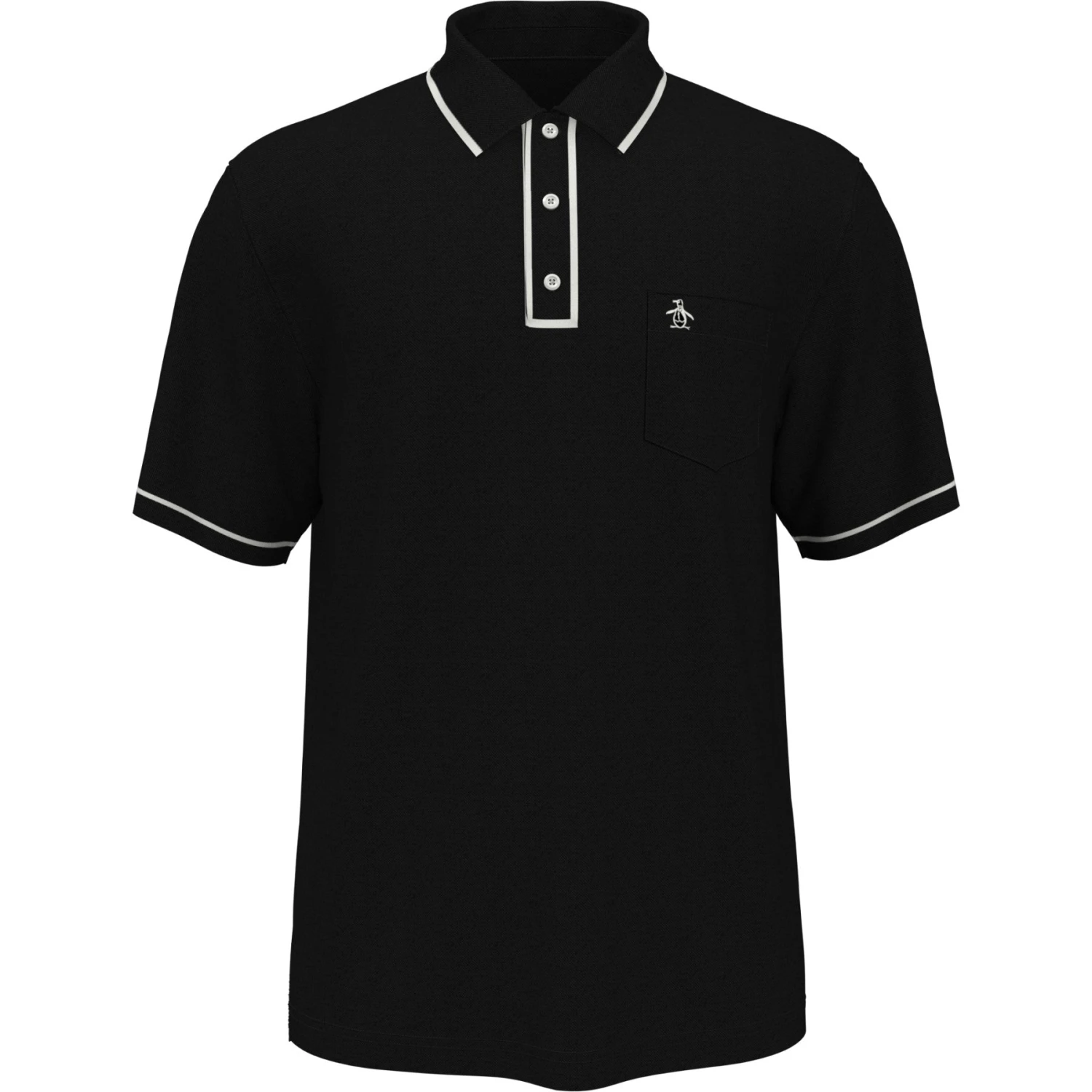 Original Penguin Eco Performance Earl Golf Polo Shirt In Caviar 5 Original Penguin Eco Performance Earl Golf Polo Shirt In Caviar - Image 3