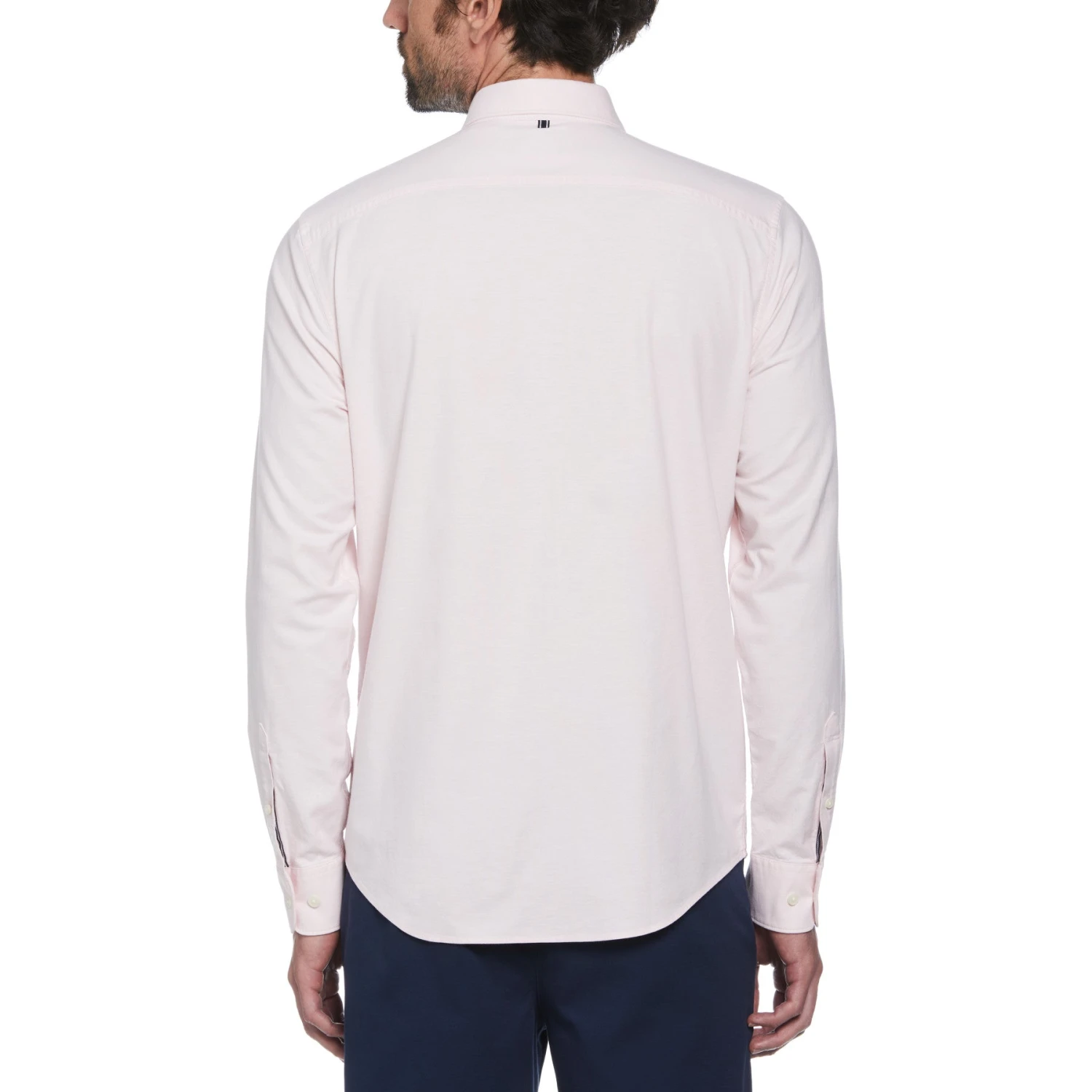 Original Penguin Ecovero Oxford Stretch Long Sleeve Shirt In Parfait Pink 4 Original Penguin Ecovero Oxford Stretch Long Sleeve Shirt In Parfait Pink - Image 2