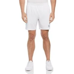 Original Penguin Color Block Performance Tennis Shorts In Bright White