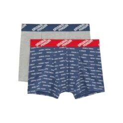 Original Penguin 2 Pack Penguin Pete All Over Print Underwear In Navy And Grey Marl