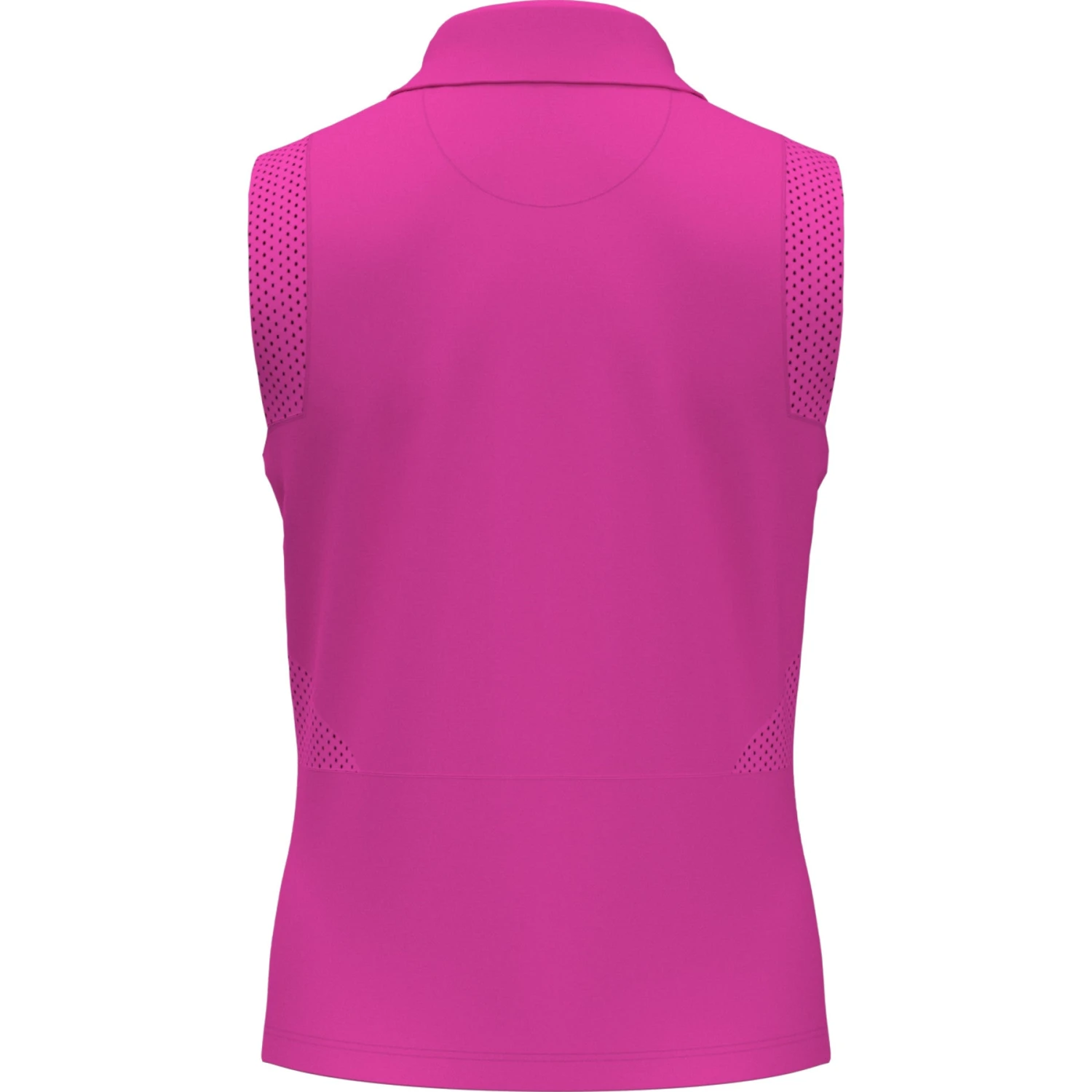 Original Penguin Women's 1/4 Zip Mesh Block Sleeveless Golf Polo Shirt In Cheeky Pink 5 Original Penguin Women's 1/4 Zip Mesh Block Sleeveless Golf Polo Shirt In Cheeky Pink - Image 3