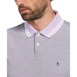 Original Penguin Short Sleeve Birdseye Polo Shirt In Lavendula -Outlet New Polo Shirt Store vz2fugxgjqx6z0b4djwo