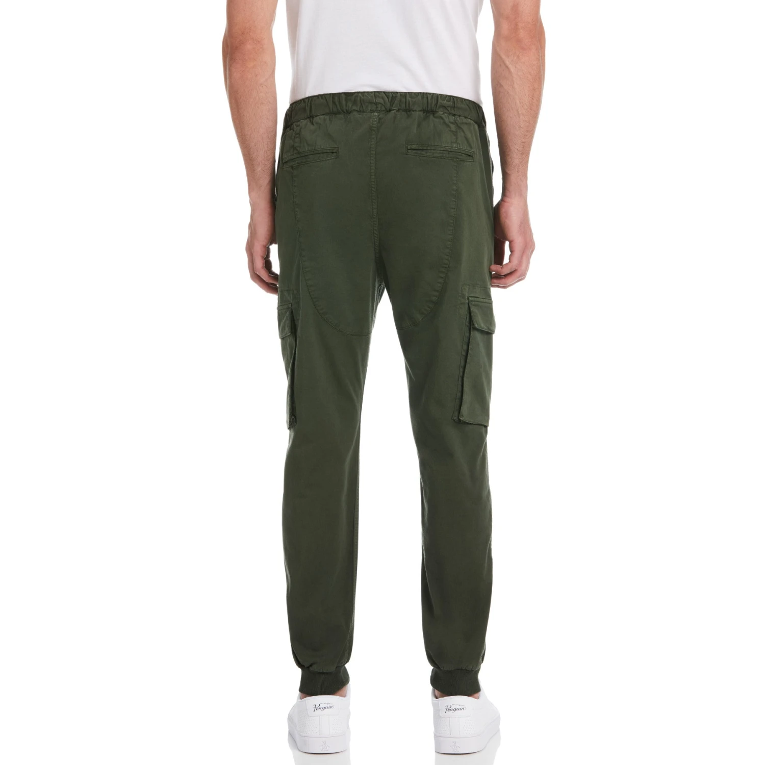 Original Penguin Tapered Cargo Jogger In Military Green 4 Original Penguin Tapered Cargo Jogger In Military Green - Image 2