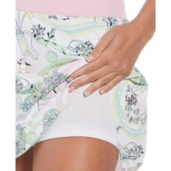 Original Penguin Women's Groovy Pete Print 16" Flounce Golf Skort In Bright White -Outlet New Polo Shirt Store zmqhjsd9hsaisxptkg7x